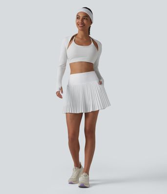 Breezeful™ High Waisted 2-in-1 Pleated Quick Dry Mini Tennis Skirt with Pockets