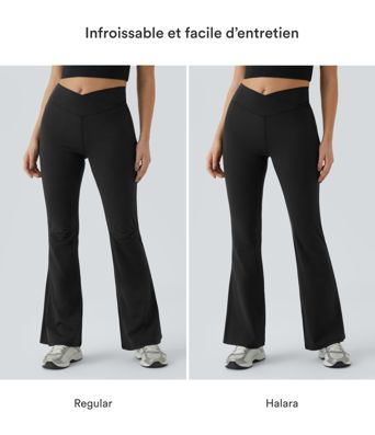 Legging yoga évasé croisé taille haute DayStretch