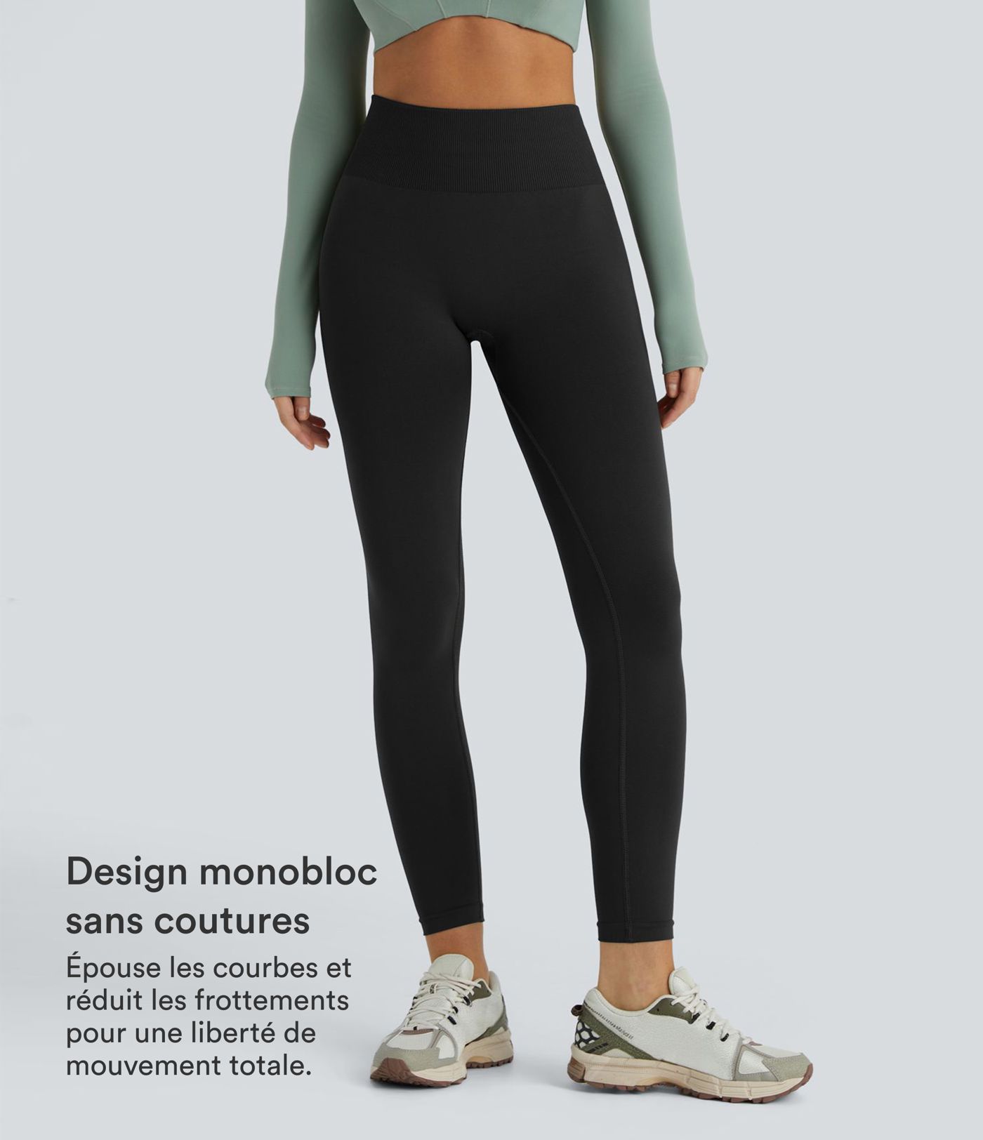 Legging yoga gainant effet push-up taille moyenne sans couture OneForm Seamless Flow