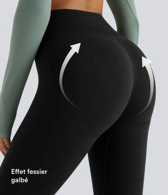Legging yoga gainant effet push-up taille moyenne sans couture OneForm Seamless Flow