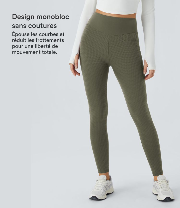Legging effet push-up taille haute jacquard sans couture OneForm Seamless Flow