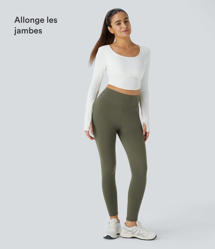 Legging effet push-up taille haute jacquard sans couture OneForm Seamless Flow