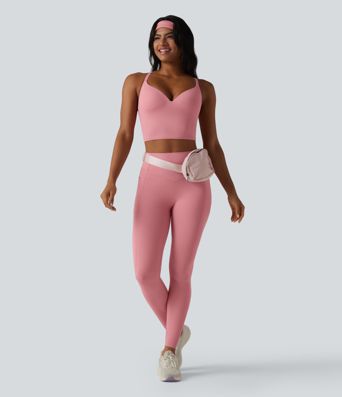 Halara UltraSculpt™ Push-Up Crisscross Adjustable Straps Non-Removable Pad Yoga Tank Top