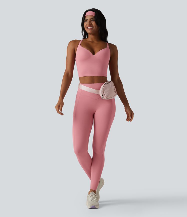 Halara UltraSculpt™ Push-Up Crisscross Adjustable Straps Non-Removable Pad Yoga Tank Top