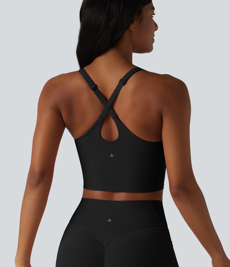 Halara UltraSculpt™ Push-Up Crisscross Adjustable Straps Non-Removable Pad Yoga Tank Top