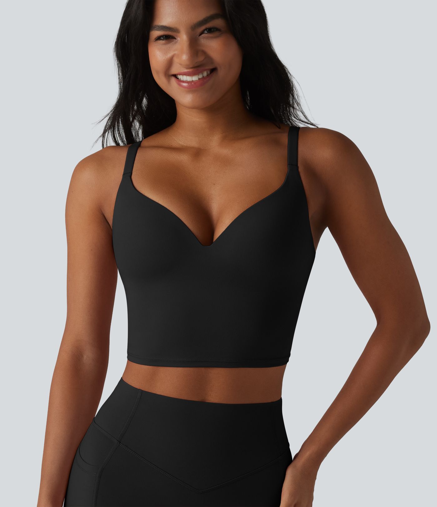Halara UltraSculpt™ Push-Up Crisscross Adjustable Straps Non-Removable Pad Yoga Tank Top