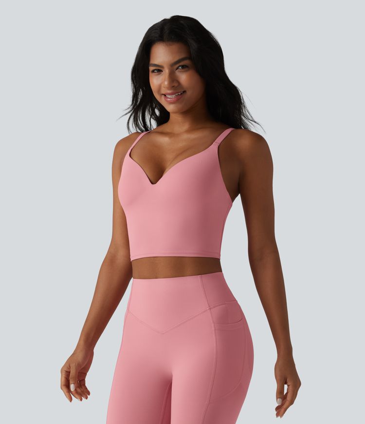 Halara UltraSculpt™ Push-Up Crisscross Adjustable Straps Non-Removable Pad Yoga Tank Top