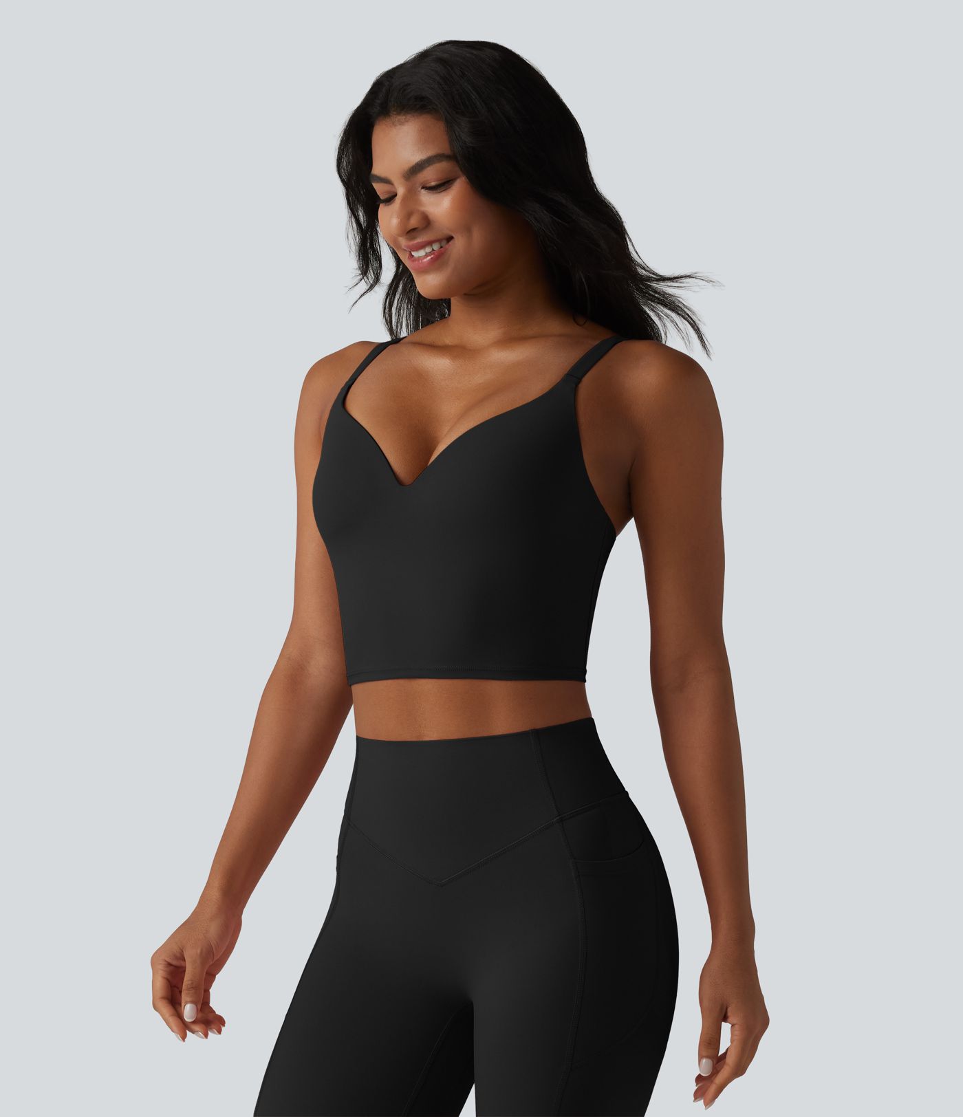 Halara UltraSculpt™ Push-Up Crisscross Adjustable Straps Non-Removable Pad Yoga Tank Top