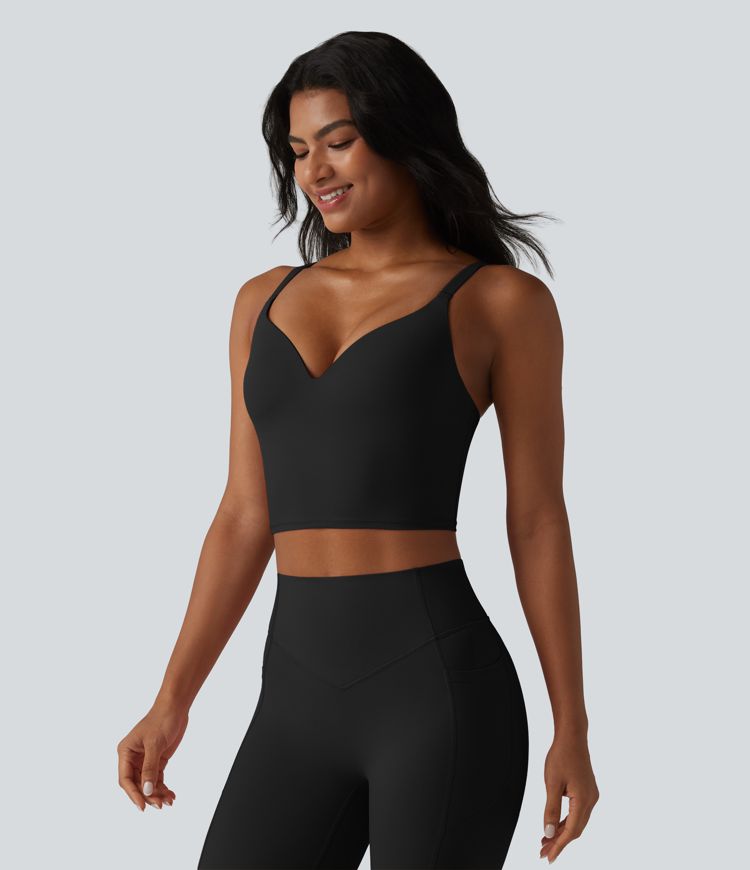 Halara UltraSculpt™ Push-Up Crisscross Adjustable Straps Non-Removable Pad Yoga Tank Top