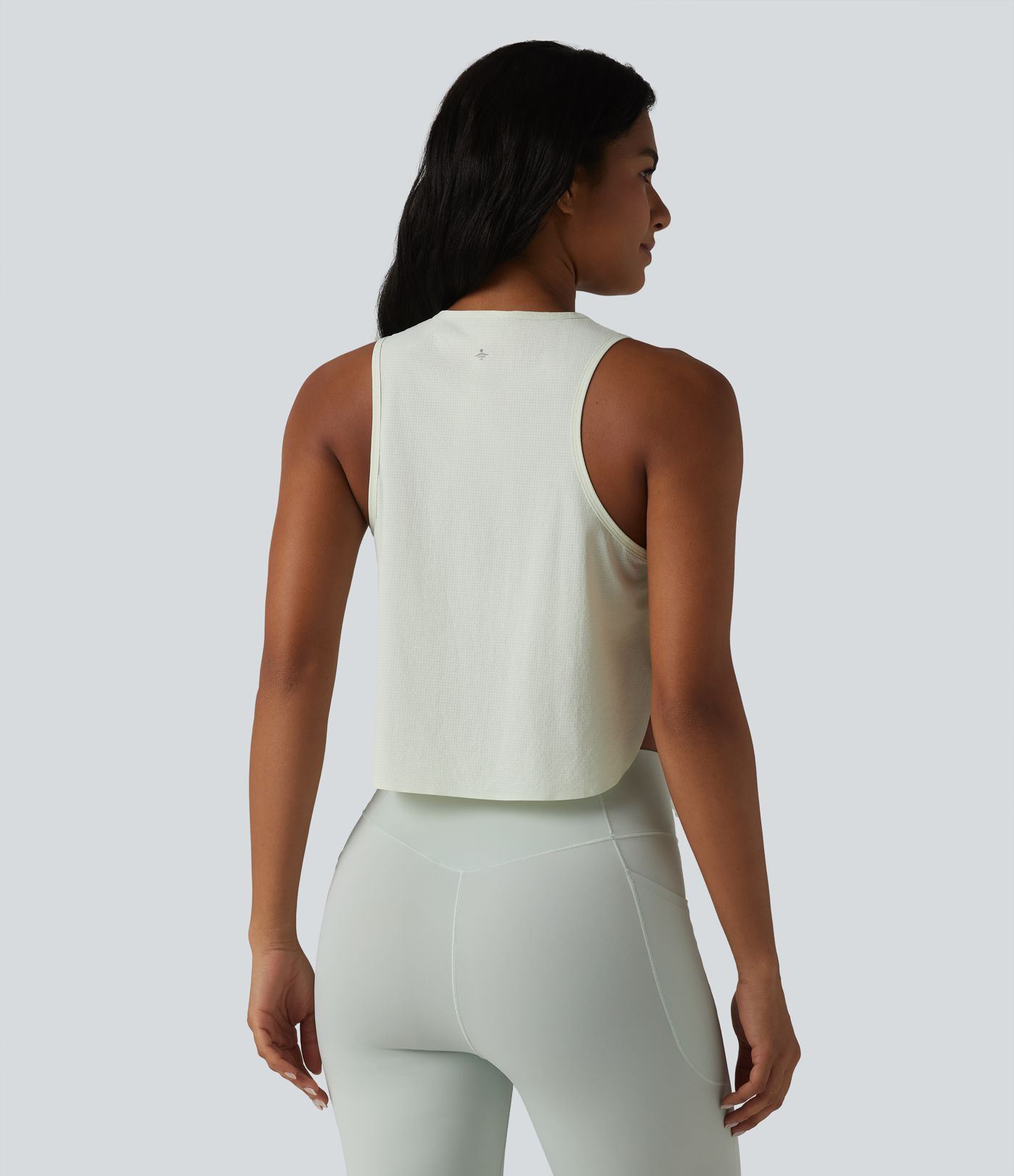 Round Neck Split Curved Hem Running Tank Top