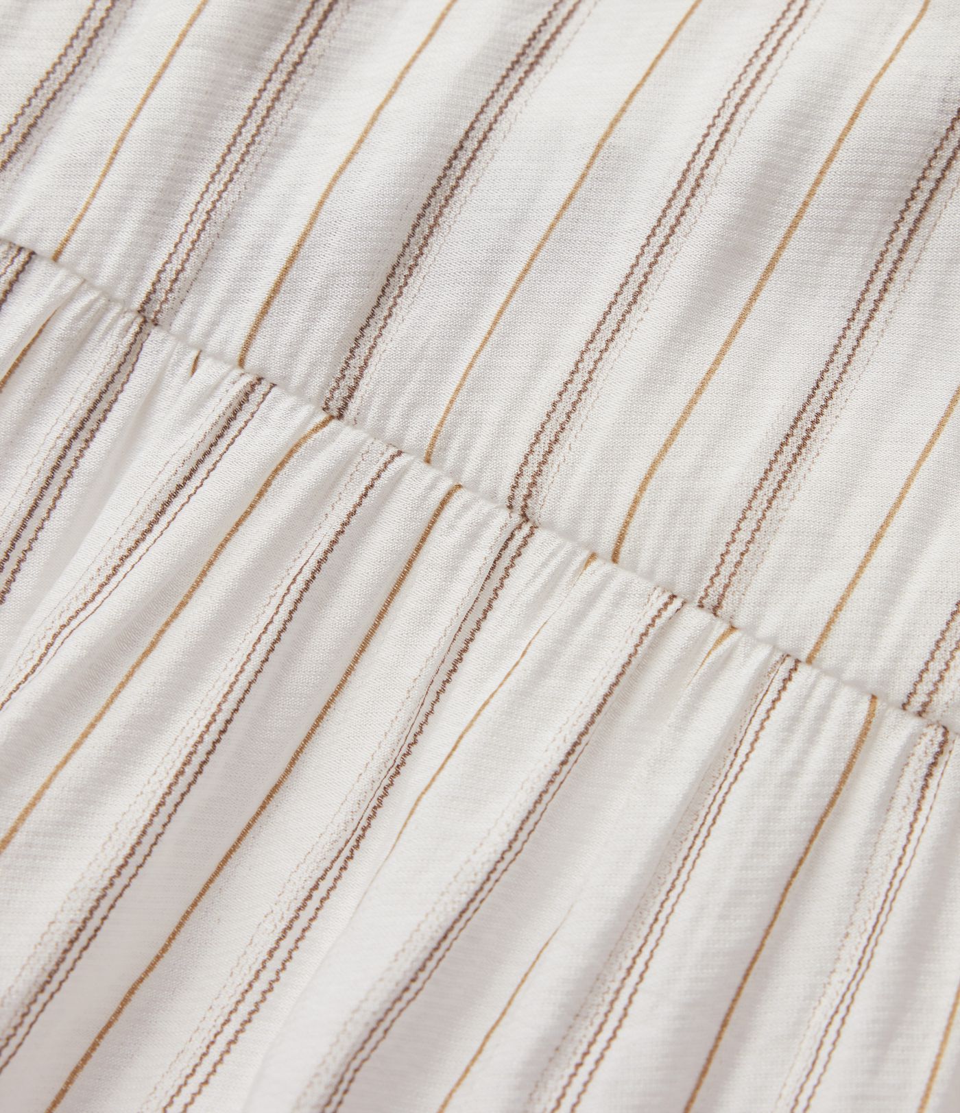 V Neck Lace Up Stripe Flowy Maxi Dress