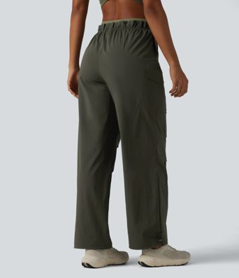 High Waisted Baggy Hiking Cargo Joggers with Pockets