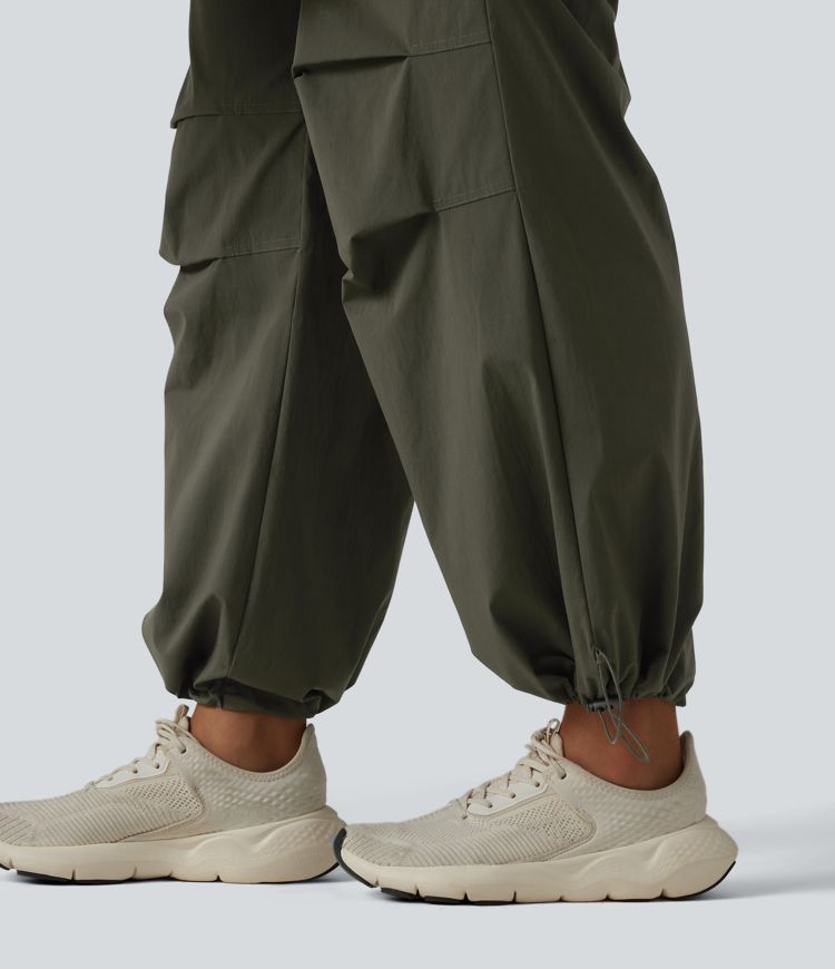 High Waisted Baggy Hiking Cargo Joggers with Pockets