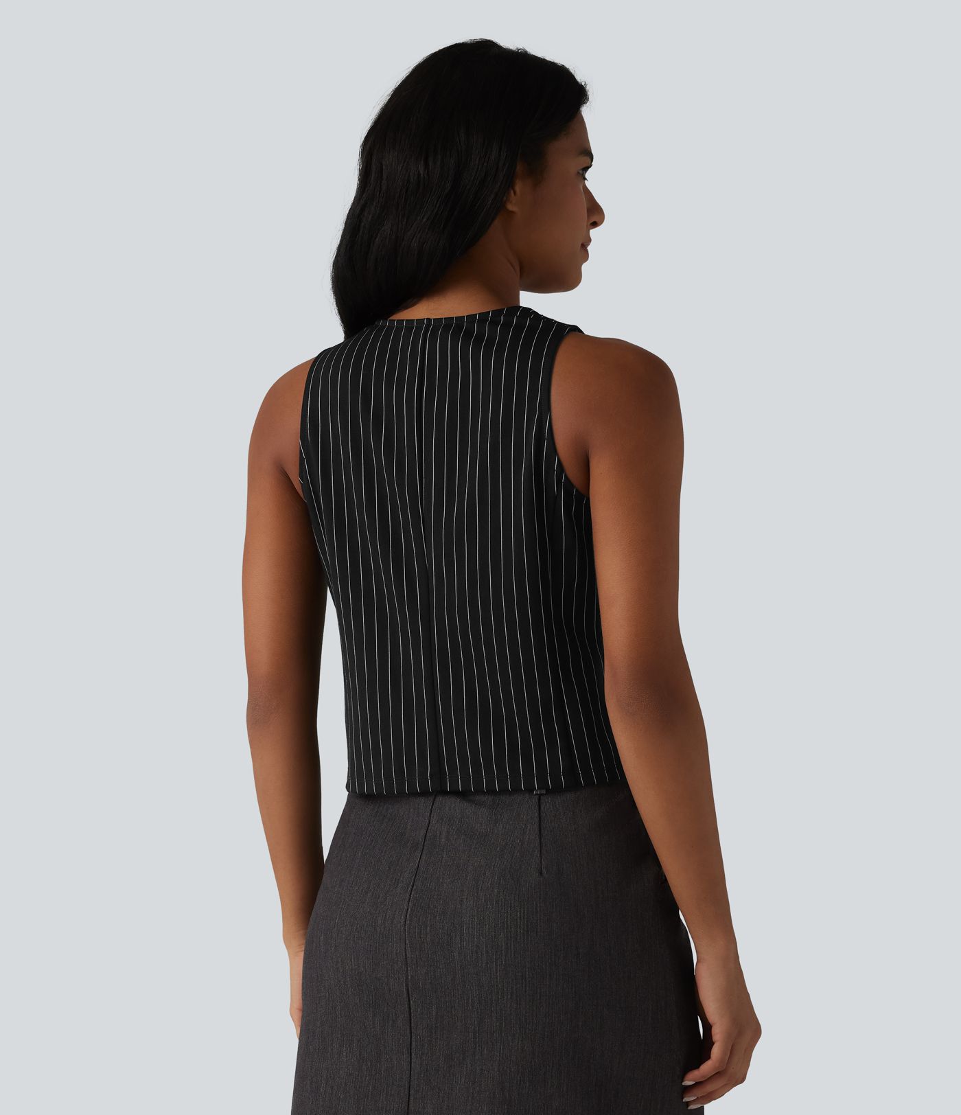 V Neck Stripe Cool Touch Work Vest