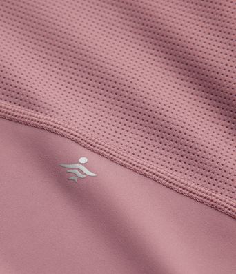 Round Neck Long Sleeve Curved Hem Eyelet Cool Touch Quick Dry Running Sports Top-UPF50+