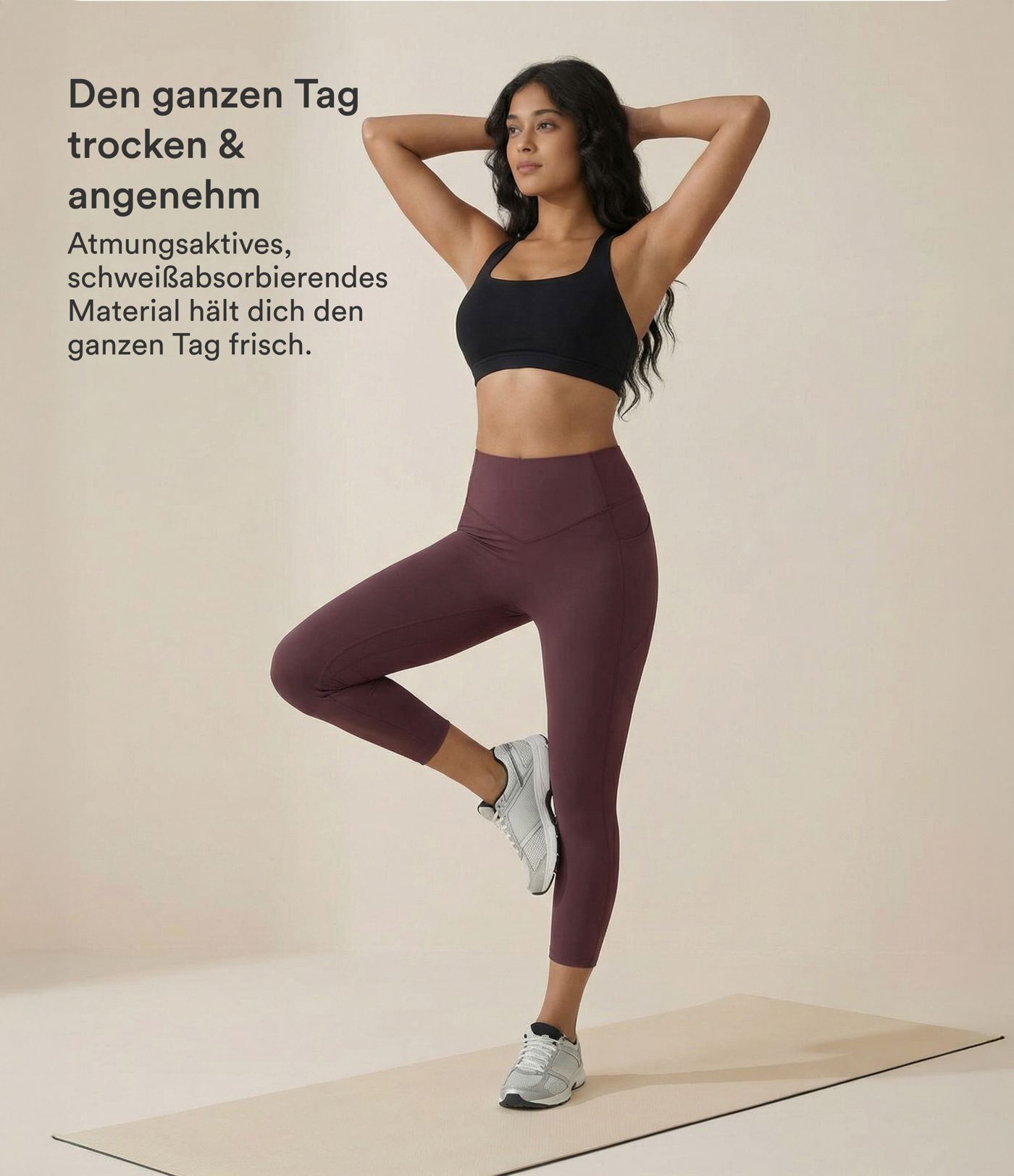 Halara UltraSculpt™ - Formende Capri-Workout-Leggings mit hohem Bund, Seitentaschen, Booty-Scrunch und Bauchkontrolle -Po-Lifting