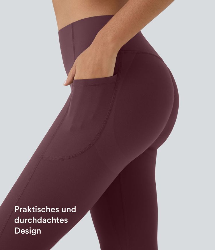 Halara UltraSculpt™ - Formende Capri-Workout-Leggings mit hohem Bund, Seitentaschen, Booty-Scrunch und Bauchkontrolle -Po-Lifting