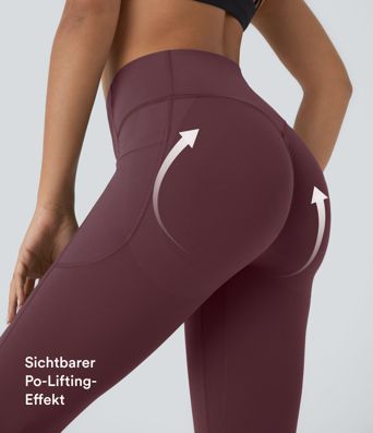 Halara UltraSculpt™ - Formende Capri-Workout-Leggings mit hohem Bund, Seitentaschen, Booty-Scrunch und Bauchkontrolle -Po-Lifting