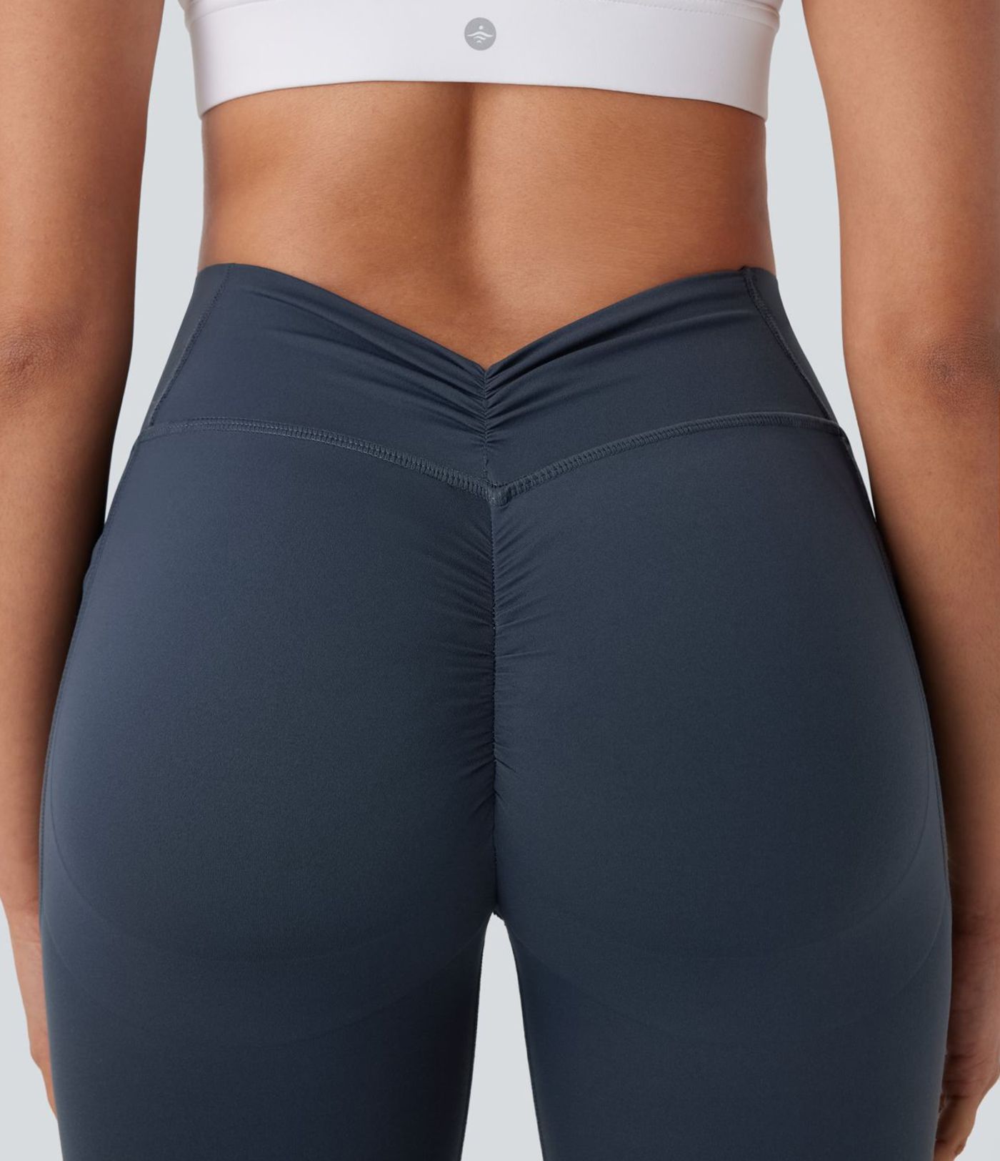Halara UltraSculpt™ - Formende, geraffte Yoga-Leggings mit hohem Bund, Seitentaschen und Bauchkontrolle - Po-Lifting