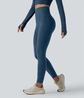 Leggings Halara Ultrasculpt™ da corsa a vita alta con controllo addominale, schiena incrociata e tasche