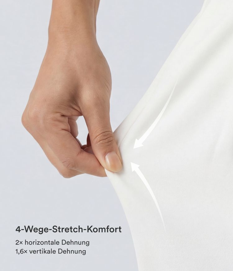 Halara Flex™ - Arbeits-Hose mit mittelhohem Bund, Seitentaschen und Barrel-Leg