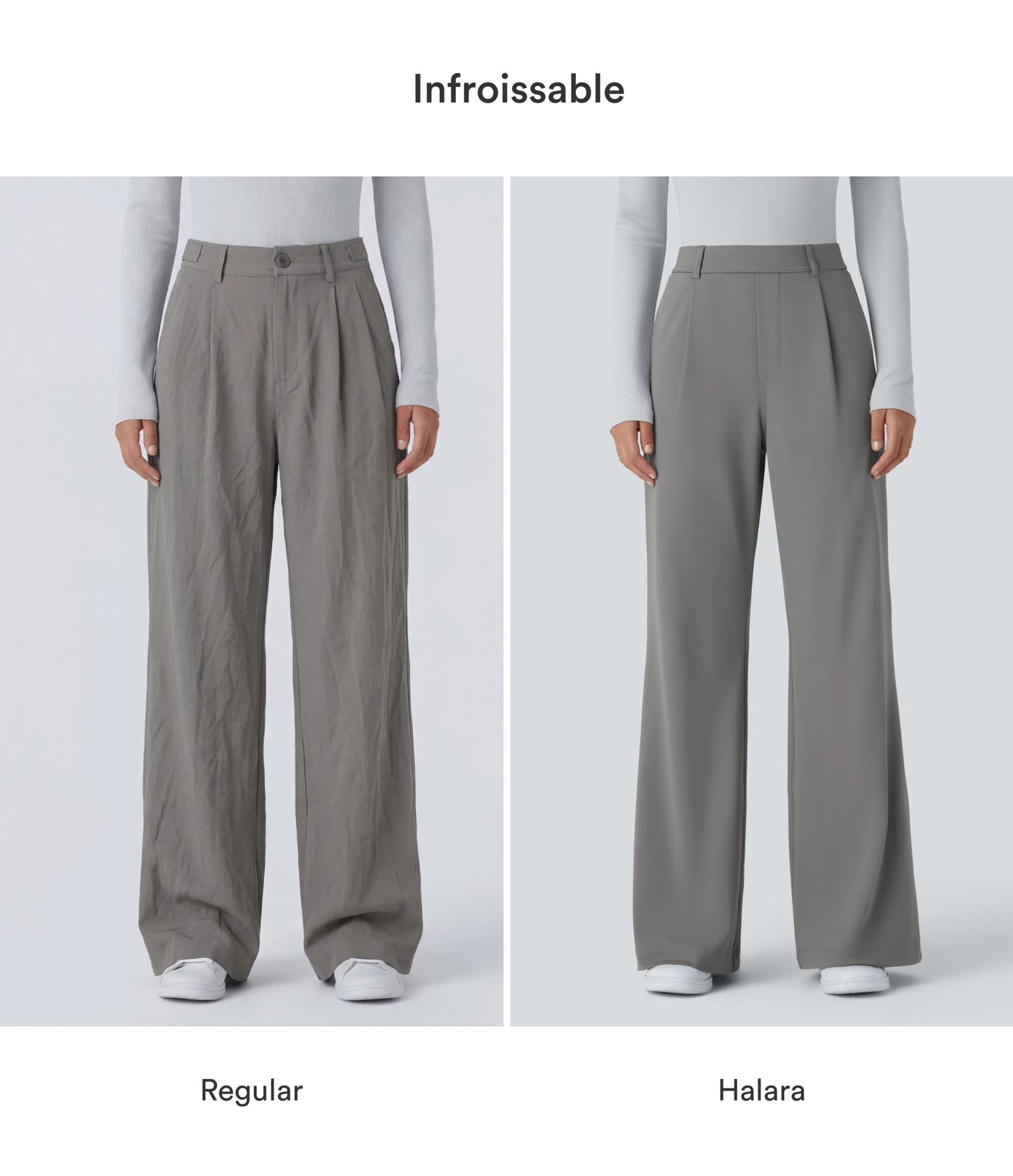 Pantalon tailleur évasé taille haute Halara Flex™ DayStretch avec poches