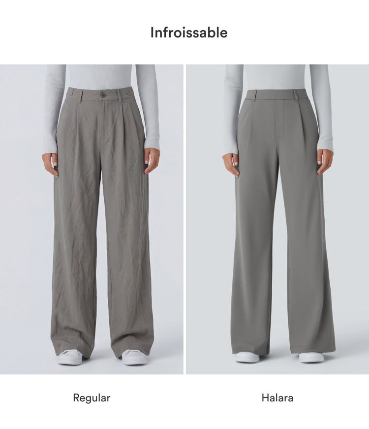 Pantalon tailleur évasé taille haute Halara Flex™ DayStretch avec poches