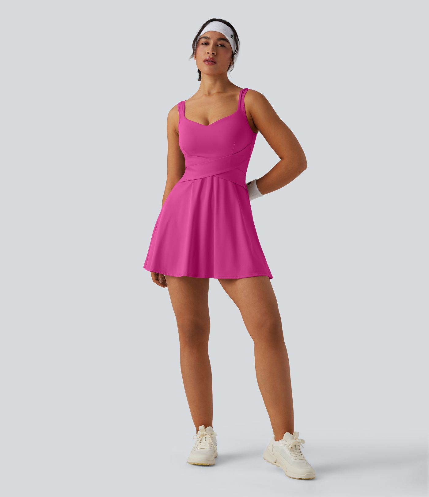 SoftlyZero™ Airy 2-in-1 Cool Touch Mini Tennis Active Dress with Pocket-Easy Peezy Edition-UPF50+