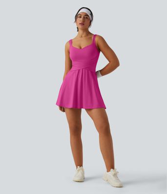 SoftlyZero™ Airy 2-in-1 Cool Touch Mini Tennis Active Dress with Pocket-Easy Peezy Edition-UPF50+