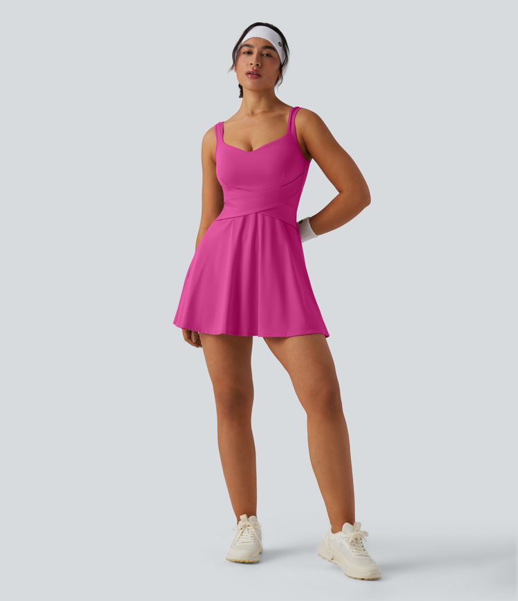 SoftlyZero™ Airy 2-in-1 Cool Touch Mini Tennis Active Dress with Pocket-Easy Peezy Edition-UPF50+