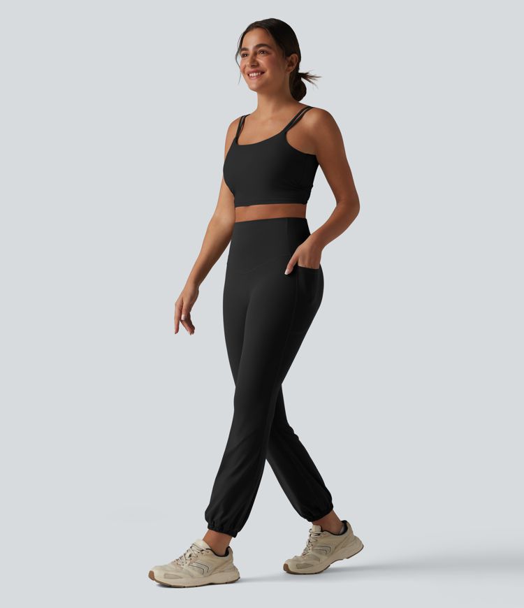 Halara Ultrasculpt™ - Yoga-Jogginghose mit hohem Bund, Seitentaschen und Bauchkontrolle