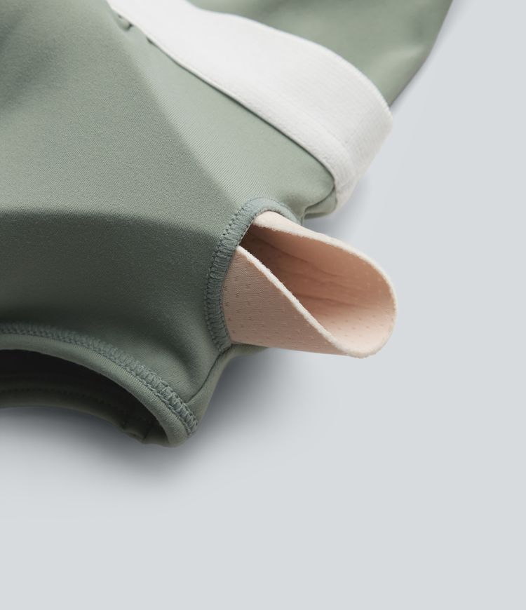 U Neck Sleeveless 2-in-1 Built-in Bra Mini Workout Active Dress with Pockets-Easy Peezy