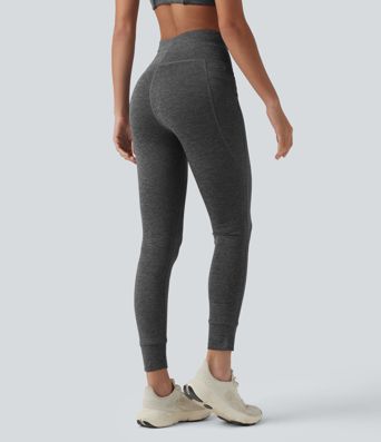Halara UltraSculpt™ Heathered High Waisted Drawstring Quick Dry Yoga 7/8 Leggings with Pockets Halara UltraSculpt™ Heathered High Waisted Drawstring Quick Dry Yoga 7/8 Leggings with Pockets