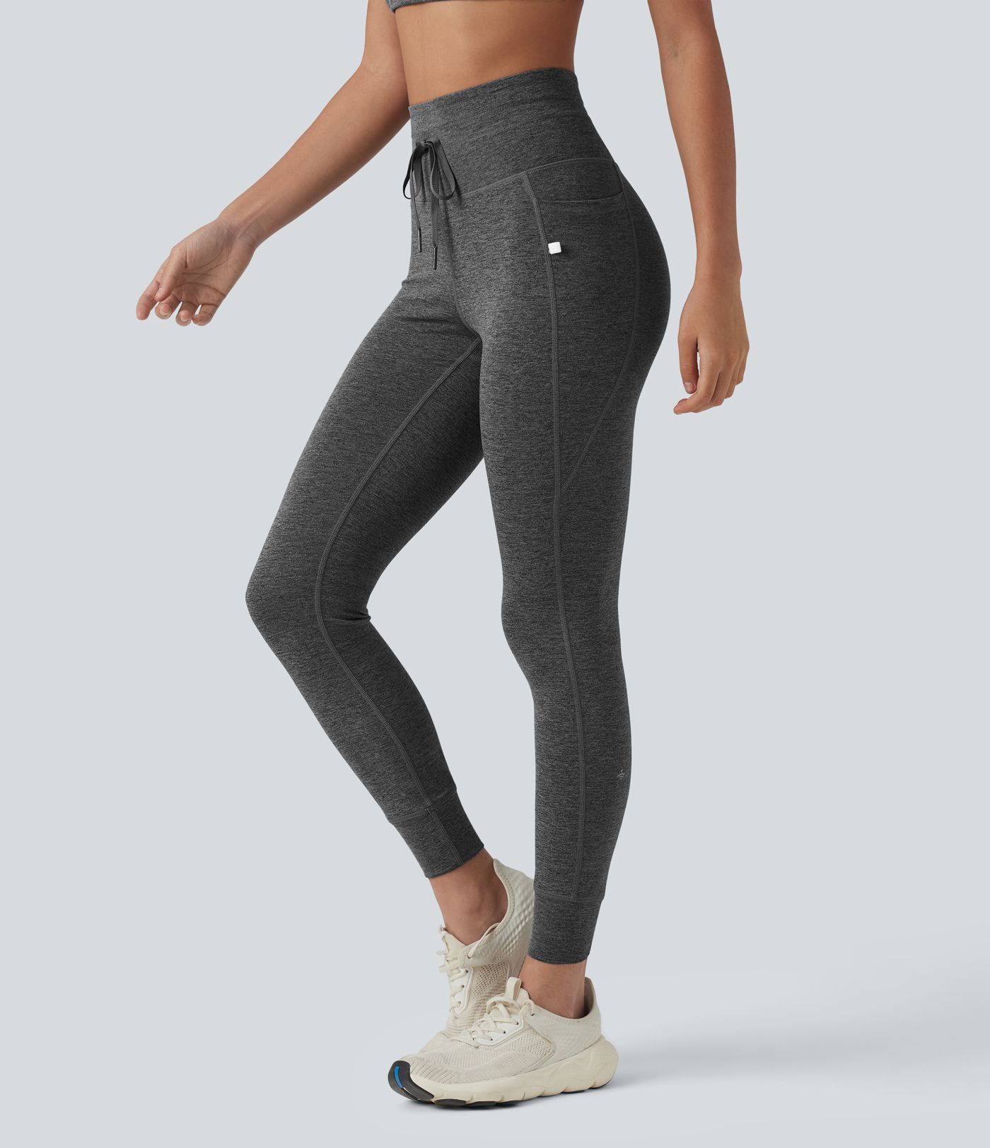 Halara UltraSculpt™ Heathered High Waisted Drawstring Quick Dry Yoga 7/8 Leggings with Pockets Halara UltraSculpt™ Heathered High Waisted Drawstring Quick Dry Yoga 7/8 Leggings with Pockets