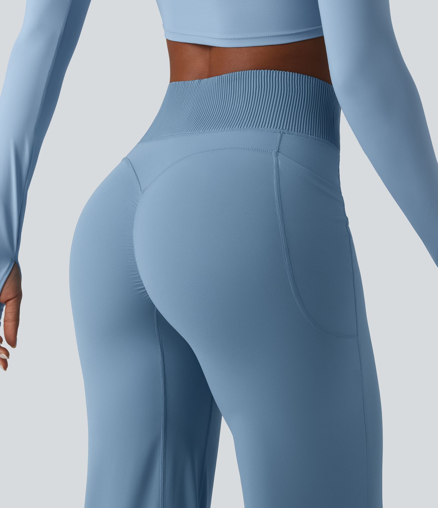 Halara UltraSculpt™ High-waisted Tummy Control Scrunch Yoga Straight-leg Pants with Pockets Halara UltraSculpt™ High-waisted Tummy Control Scrunch Yoga Straight-leg Pants with Pockets