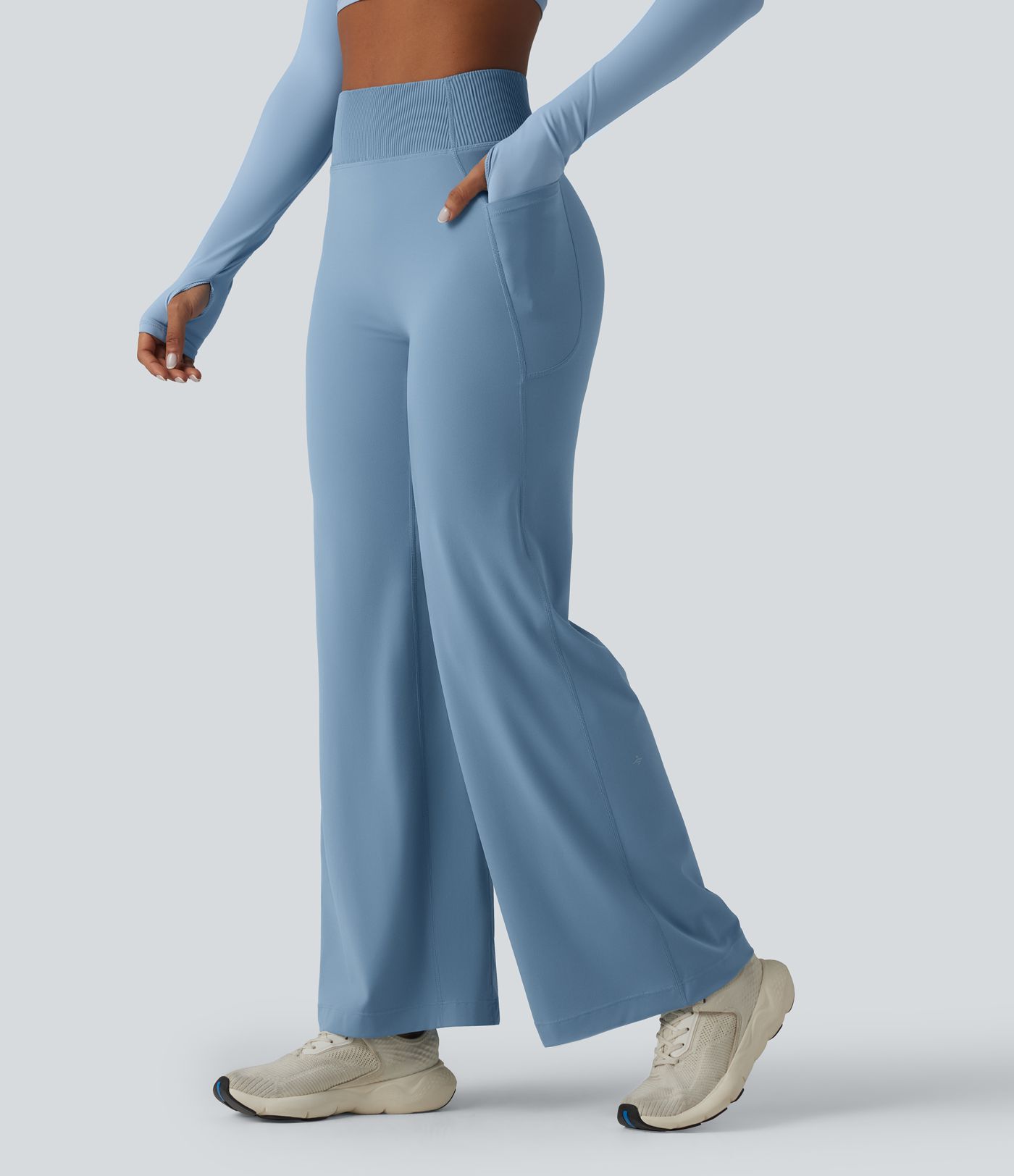 Halara UltraSculpt™ High-waisted Tummy Control Scrunch Yoga Straight-leg Pants with Pockets Halara UltraSculpt™ High-waisted Tummy Control Scrunch Yoga Straight-leg Pants with Pockets