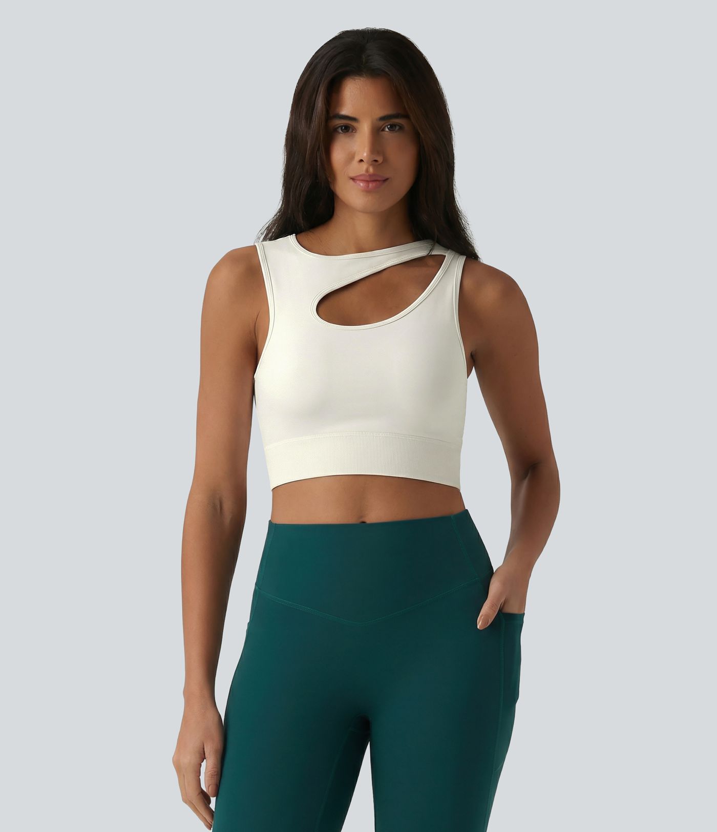 Débardeur de yoga OneForm Seamless Flow à découpes avec brassière intégrée