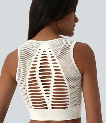 Débardeur de yoga OneForm Seamless Flow à découpes avec brassière intégrée
