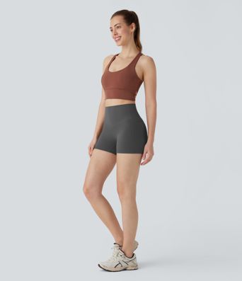 Halara UltraSculpt™ High Waisted Tummy Control Pocket Shaping Training Biker Shorts 3''