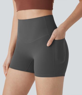 Halara UltraSculpt™ High Waisted Tummy Control Pocket Shaping Training Biker Shorts 3''