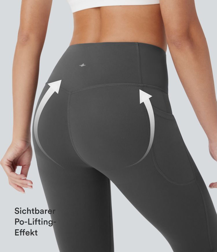 Halara UltraSculpt™ - Formende Capri-Workout-Leggings mit hohem Bund, Seitentaschen und Bauchkontrolle - Po-Lifting