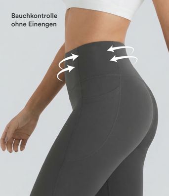 Halara UltraSculpt™ - Formende Capri-Workout-Leggings mit hohem Bund, Seitentaschen und Bauchkontrolle - Po-Lifting