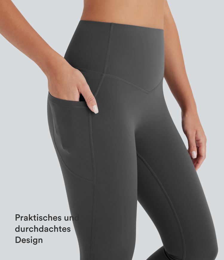 Halara UltraSculpt™ - Formende Capri-Workout-Leggings mit hohem Bund, Seitentaschen und Bauchkontrolle - Po-Lifting