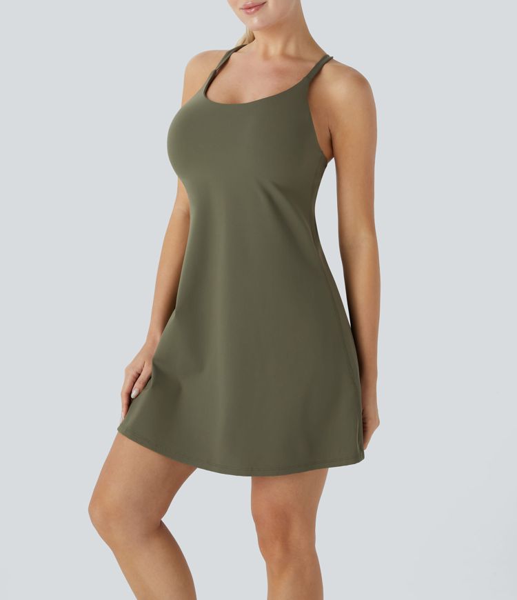 SoftlyZero™ Plush - 2-in-1 Mini Dress with Side Pockets - D-F Cups