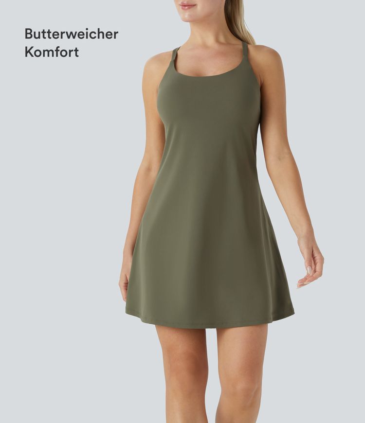 SoftlyZero™ Plush - 2-in-1 Mini Dress with Side Pockets - D-F Cups