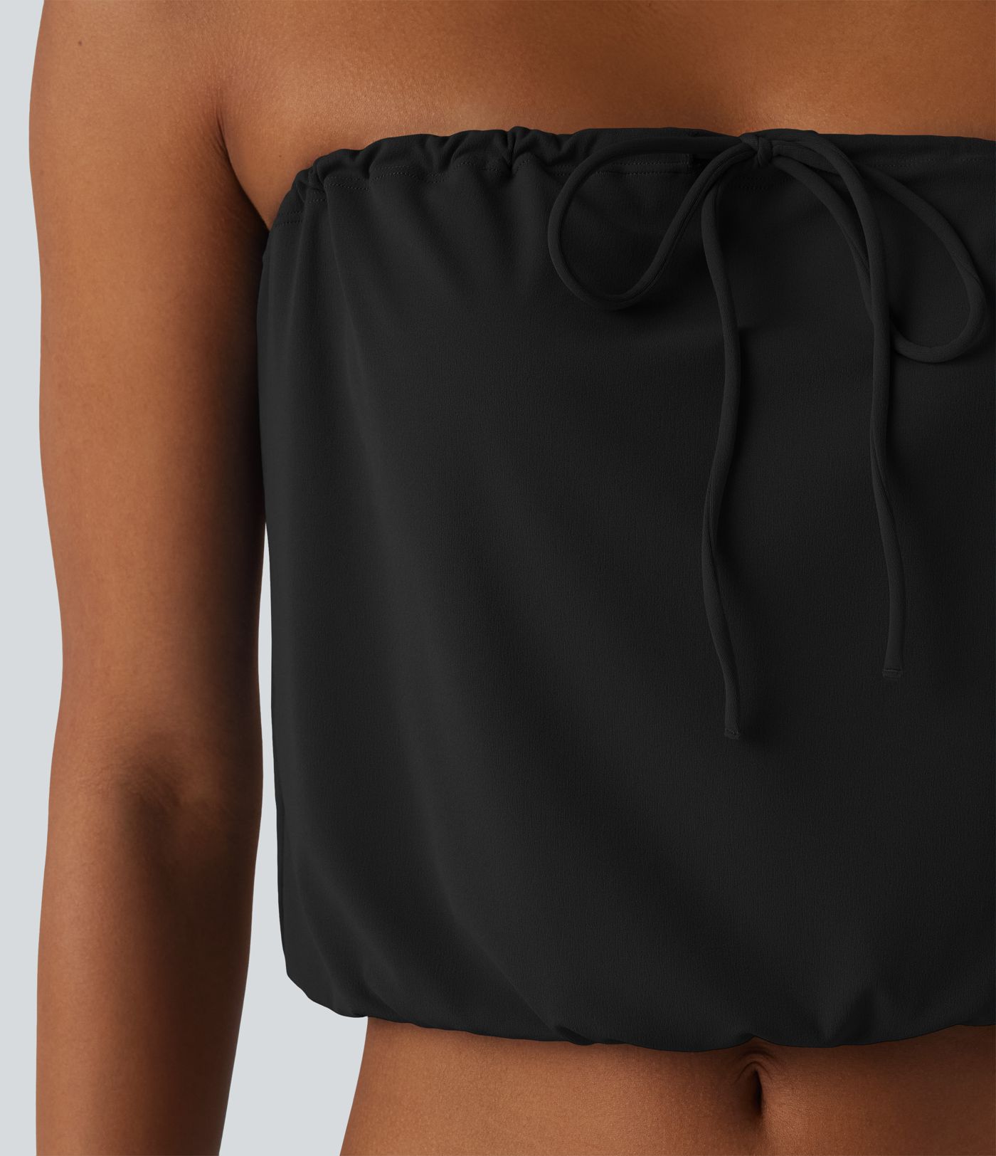 SoftlyZero™ Tube Lace Up Cropped Casual Tank Top-UPF50+ SoftlyZero™ Tube Lace Up Cropped Casual Tank Top-UPF50+