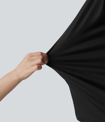 Shawl Collar Short Sleeve Tie Front Work Top