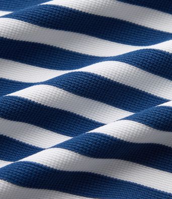 Lässige Weste mit V-Ausschnitt, Streifen und Waffelstoff