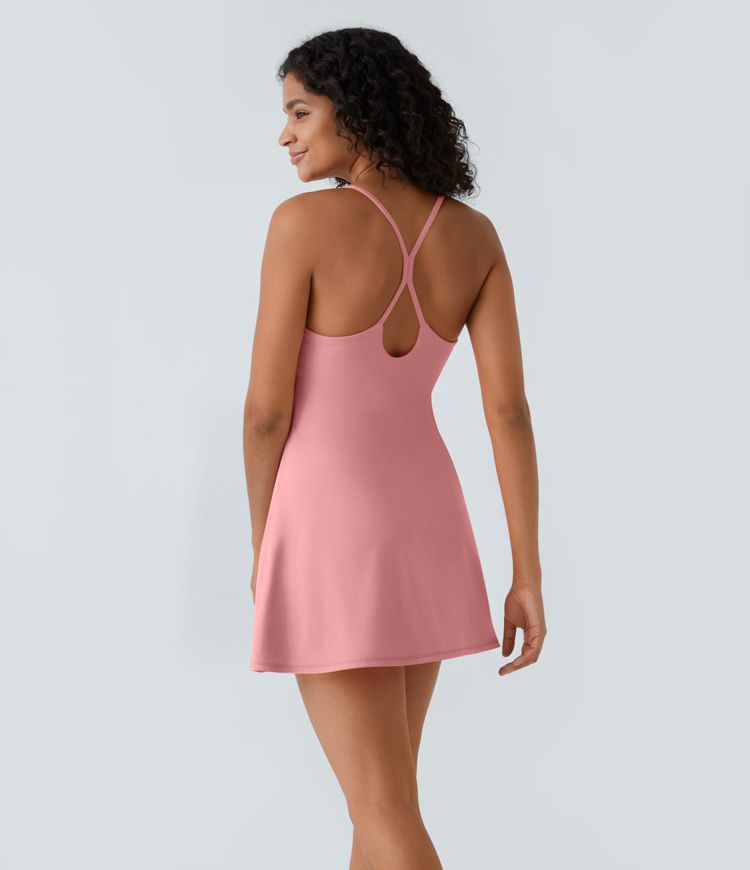 SoftlyZero™ Vestido Mini de Actividades con Corte Aéreo 2 en 1 con Bolsillo Fresco - UPF50+