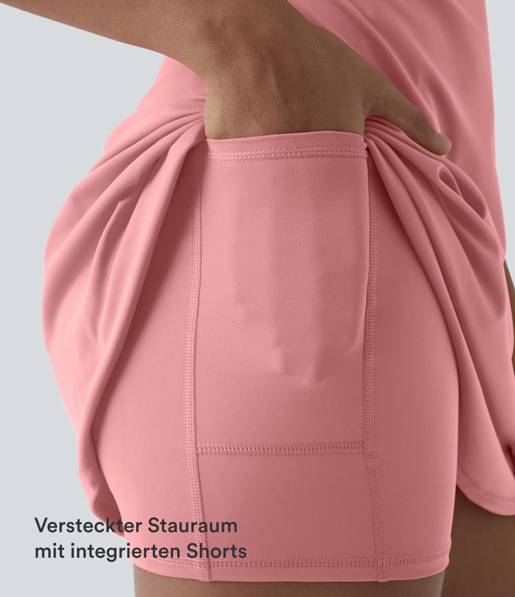 SoftlyZero™ Vestido Mini de Actividades con Corte Aéreo 2 en 1 con Bolsillo Fresco - UPF50+